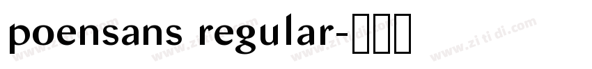poensans regular字体转换
